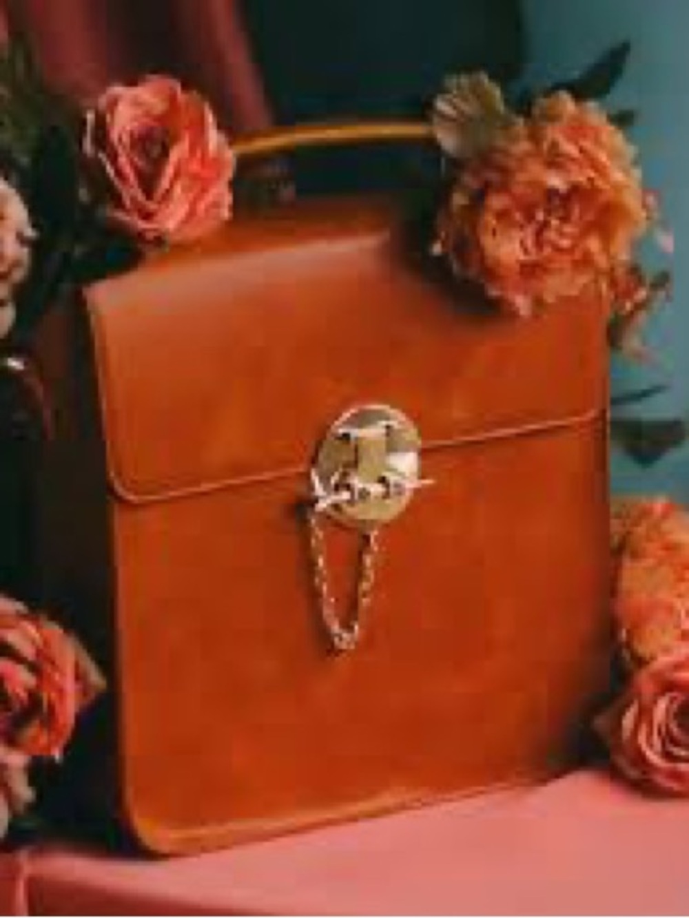 Vintage Tan Leather Crossbody Satchel -Bags - Picture 16 of 16